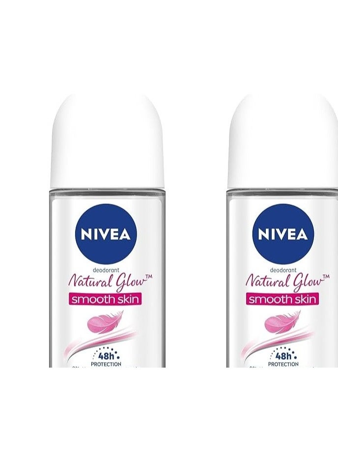 Nivea natural smooth skin  Deodorant Roll On - 50 Ml (Pack Of 2) - Image 1